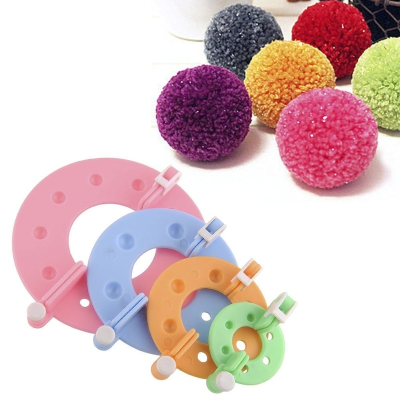 Pom Pom Maker Tool - 8PCS 4 Größen Fluff Ball Weaver