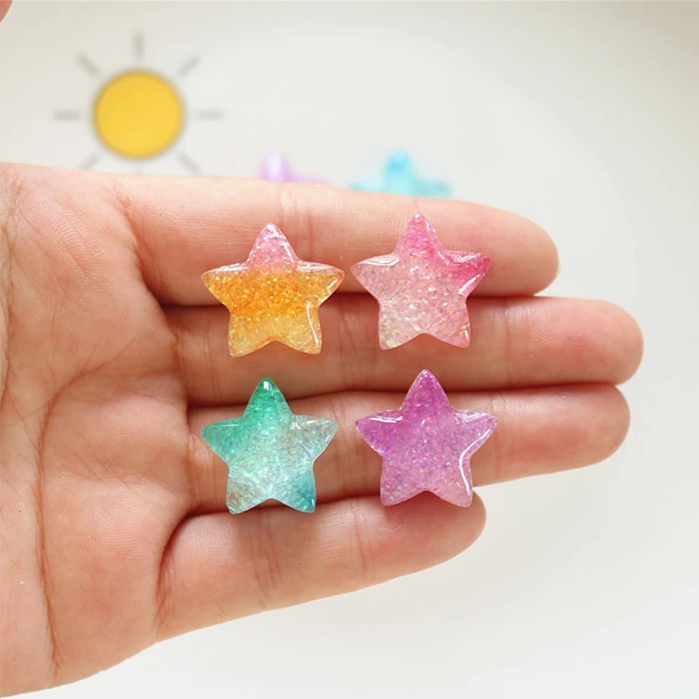 Christmas Craft Embellishment - 10 Stück Gradient Star Serie Harz