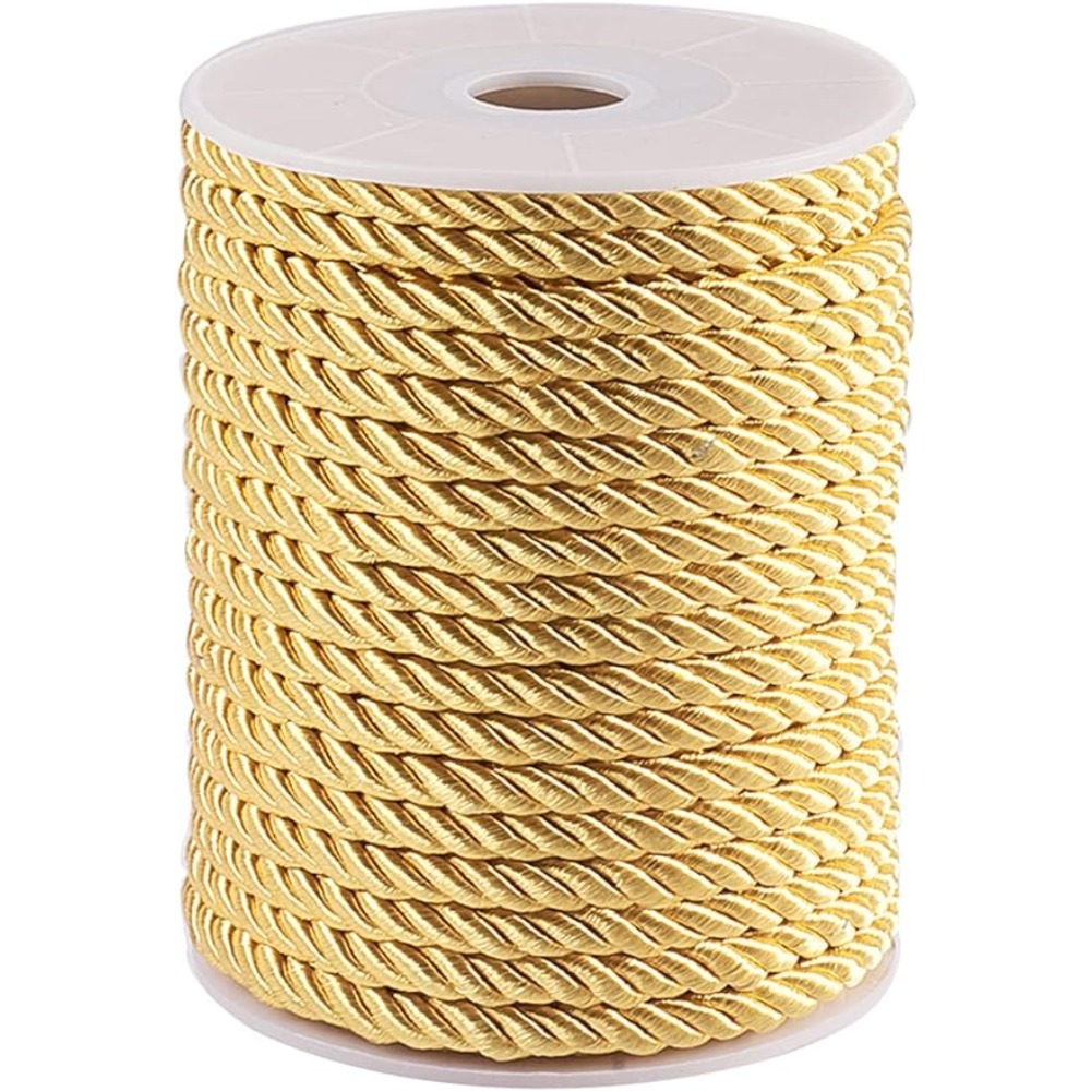 Cord Trim Twisted - 5 mm, 18 Yards, gedrehtes Goldseil,