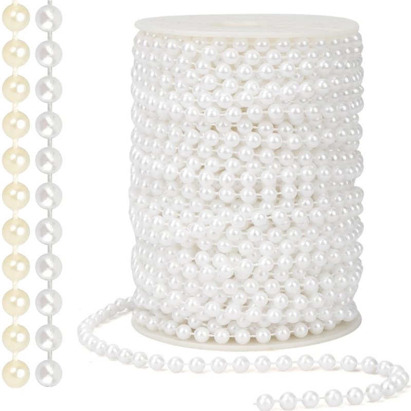 Pearl Trim Chain - 2/5 m ABS Imitation Perle Perle