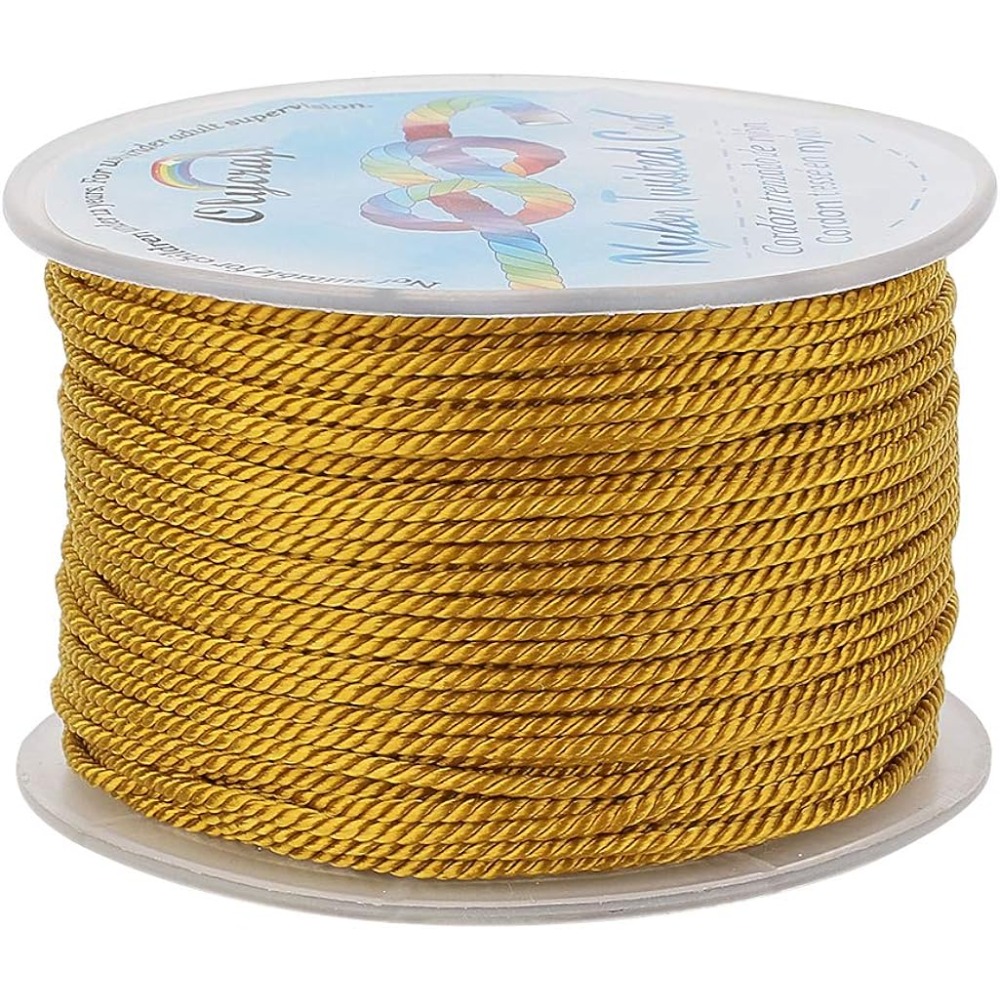 Cord Trim Twisted - 55 Yards 1 mm gedrehte Satin-Nylonschnur,