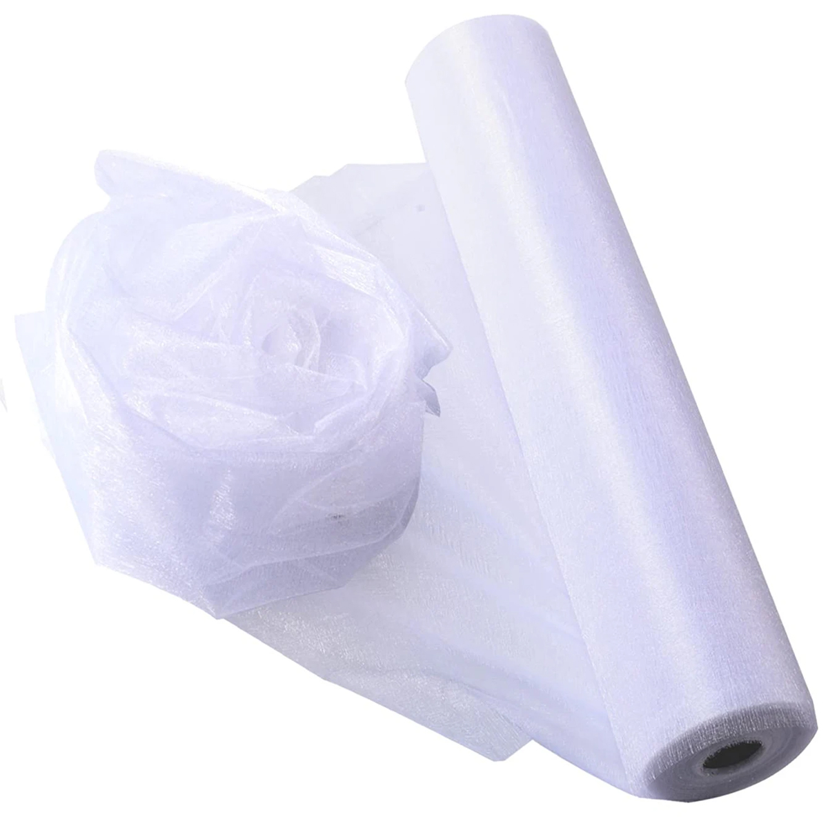 Organza Ribbon Spool - Kristall-Organza-Stoff Tüll - 5 Yards Transparenter