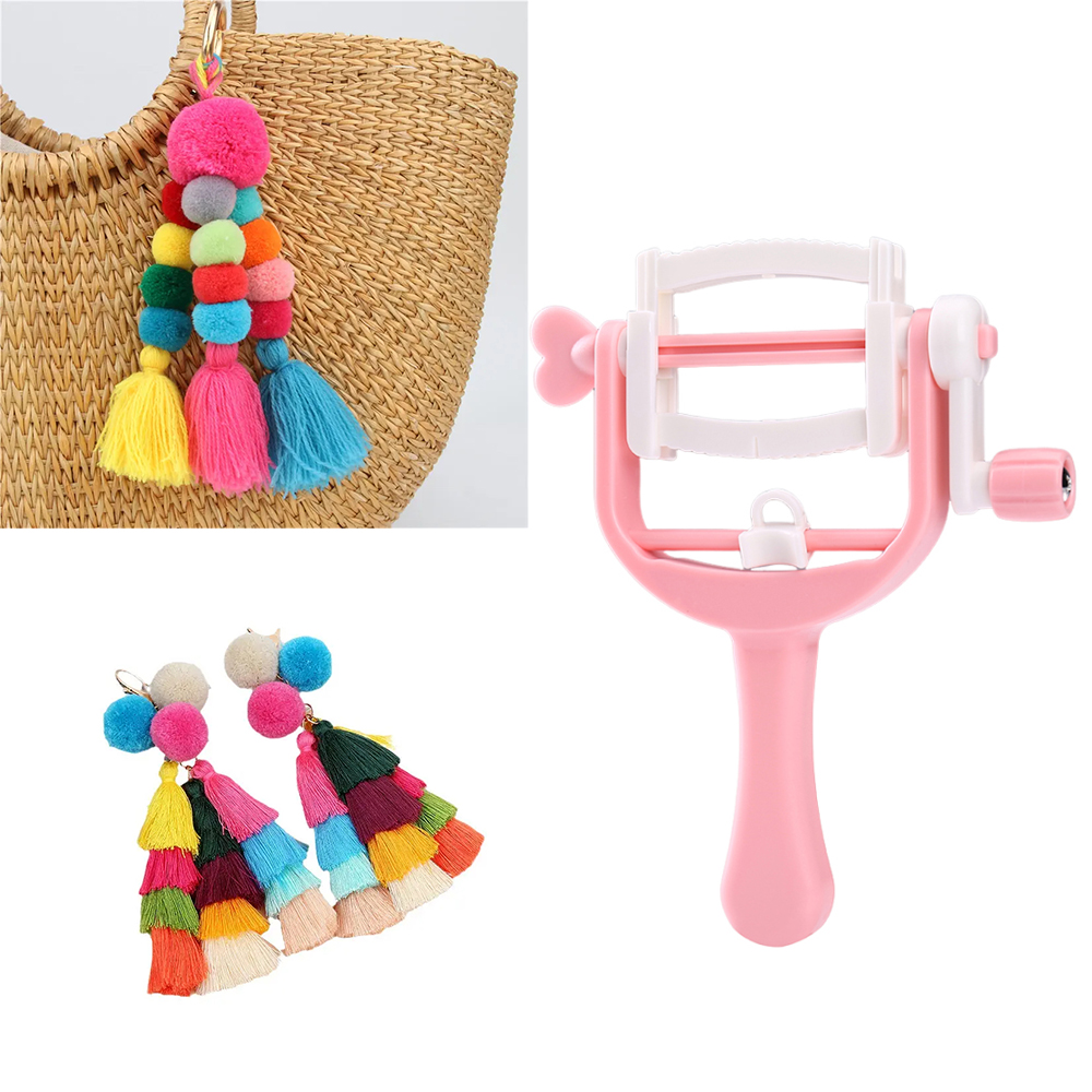 Pom Pom Maker Tool - DIY Home Handkurbel Seil Webmaschine Pom