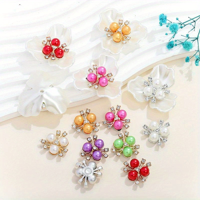 Sew On Rhinestone - 50 Stück Schmuck-DIY-Strass-Kristalle, Perlenknöpfe zum Aufnähen,