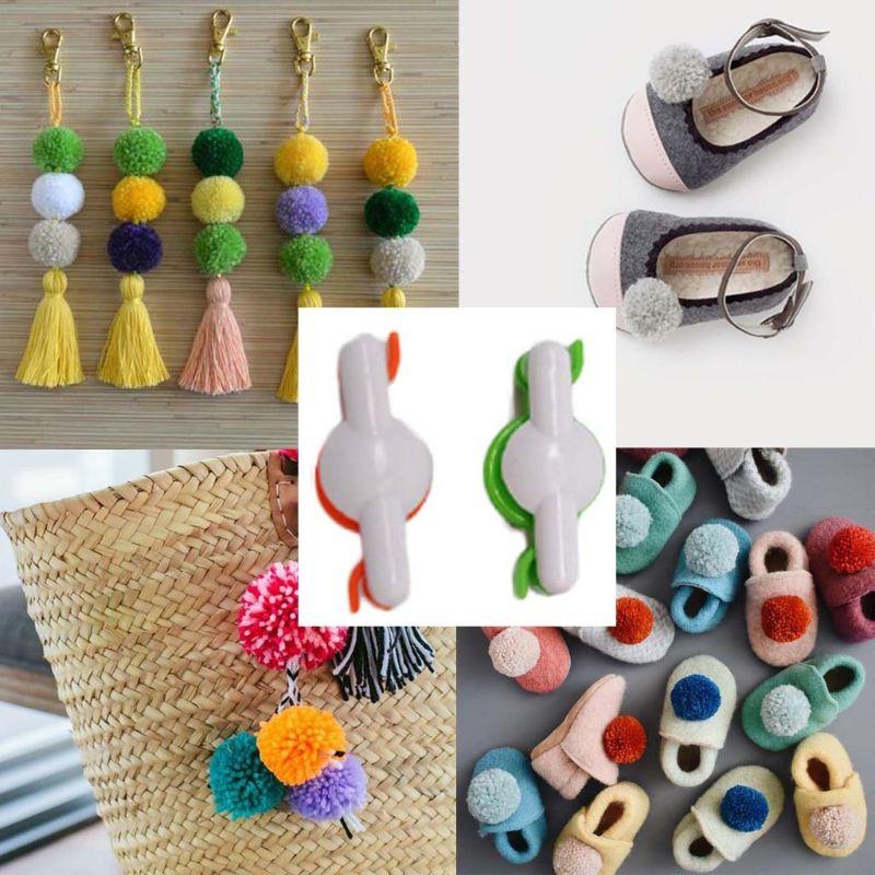 Pom Pom Maker Tool - D8KF 2 Stück Pompom-Pom-Pom-Maker für Fluff