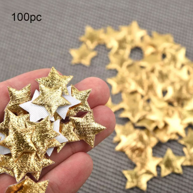 Christmas Craft Embellishment - 100 Stück Gold/Silber Sterne für Weihnachten