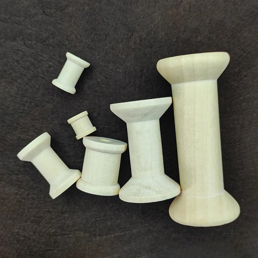 10/5Pcs Mini Holz Spulen Leere – Organza Ribbon Spool Bewertung und Preis