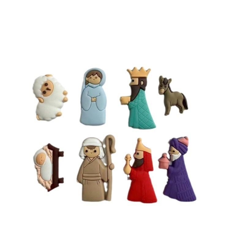 G6KF 9PCS/SET -Krippe Szene Pa – Christmas Craft Embellishment Bewertung und Preis
