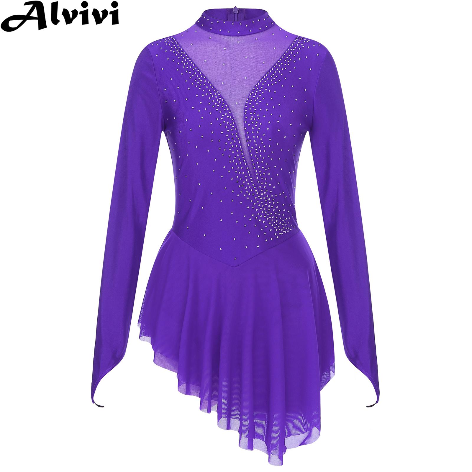 Frauen Eiskunstlauf Gymnastik  – Rhinestone Banding Trim Bewertung und Preis