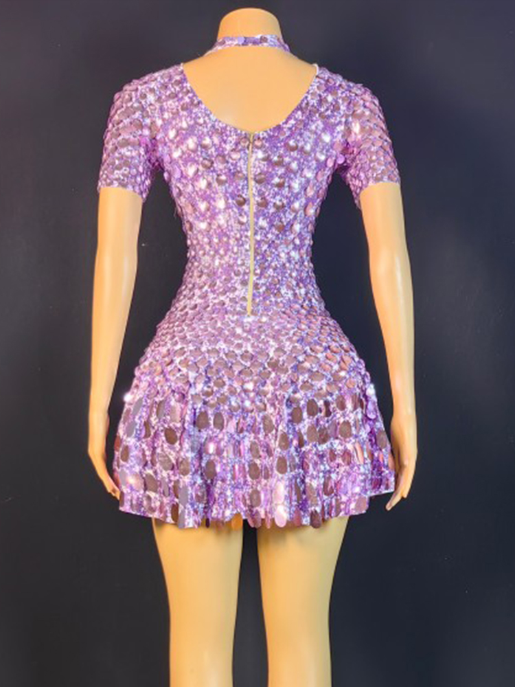 Schöne Pailletten Mini kleid s – Rhinestone Banding Trim Bewertung und Preis