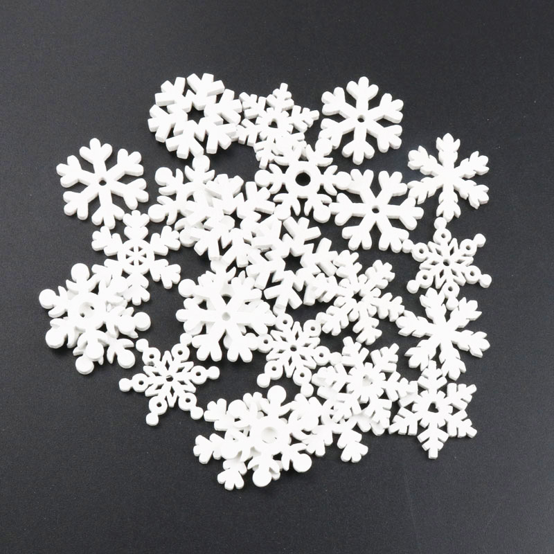 20Pcs Holz Weihnachten Schneef – Christmas Craft Embellishment Bewertung und Preis