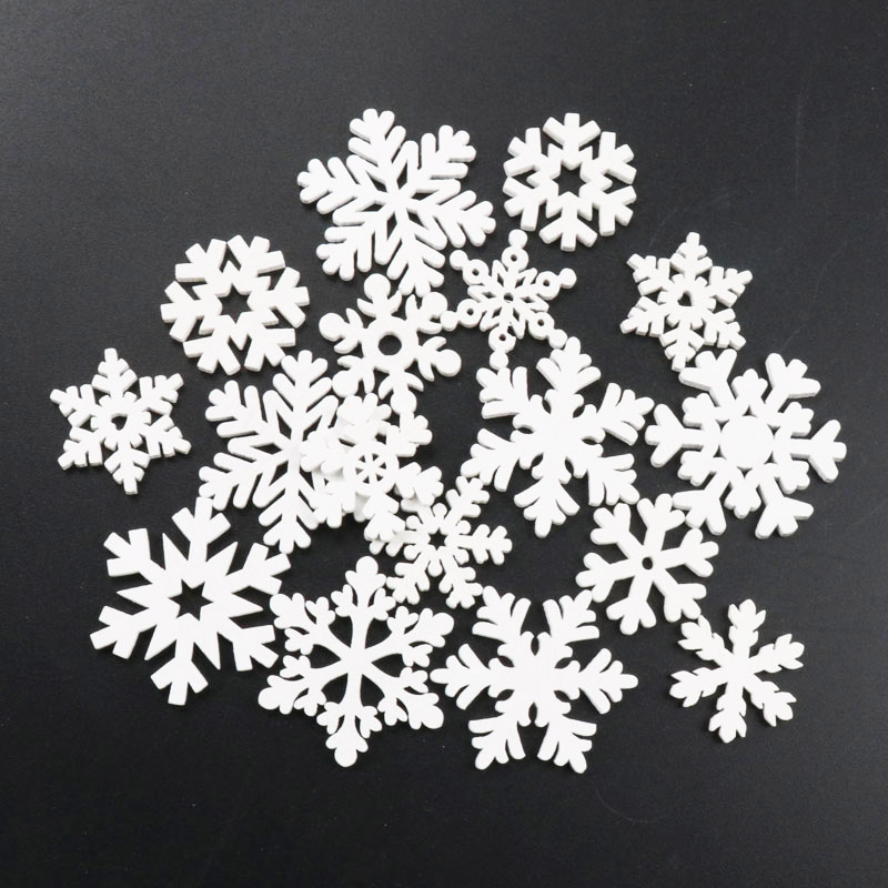 20Pcs Holz Weihnachten Schneef – Christmas Craft Embellishment Bewertung und Preis