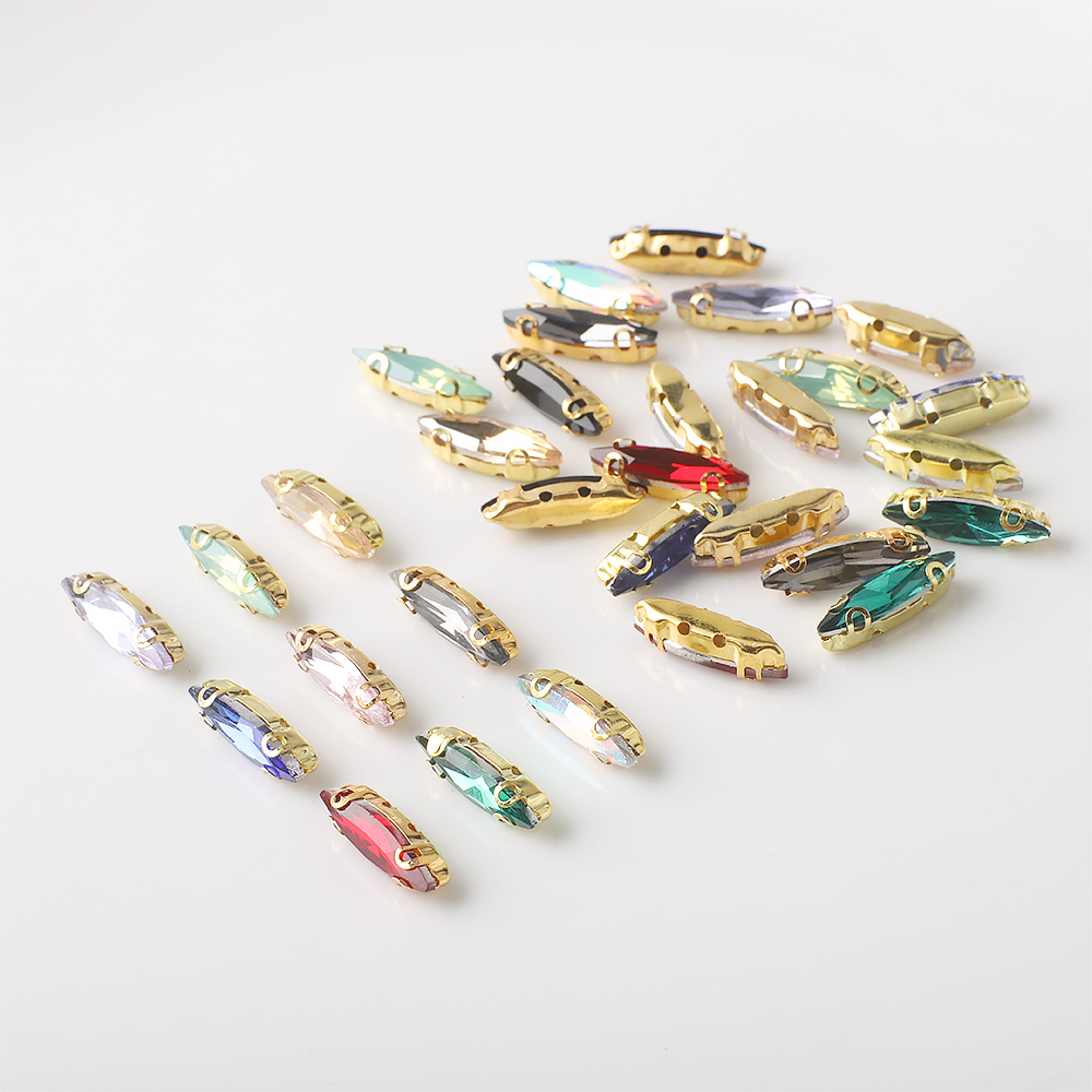 20pcs 4x15mm Pferde auge Krist – Sew On Rhinestone Bewertung und Preis
