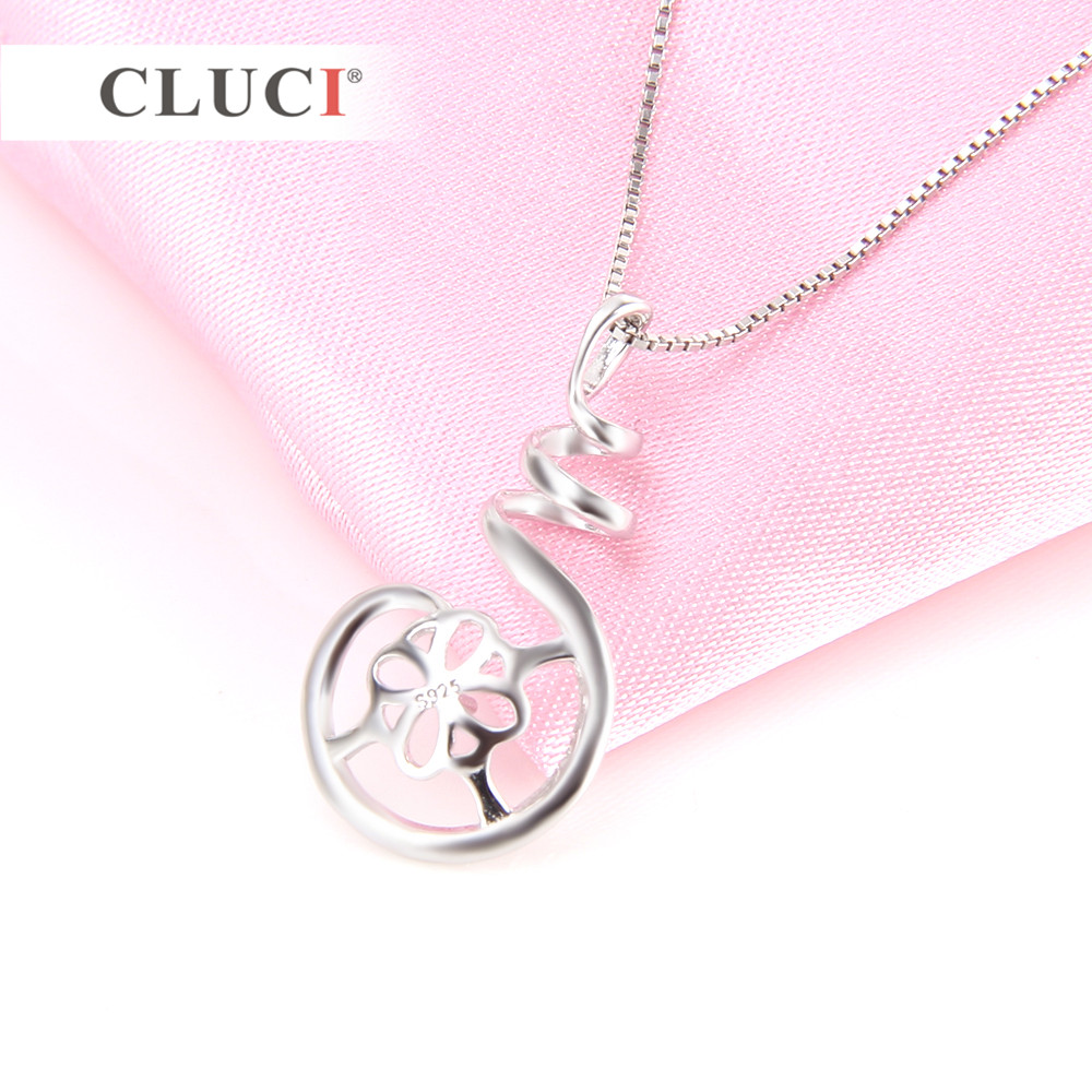 CLUCI 925 Sterling Silber Anhä – Pearl Trim Chain Bewertung und Preis