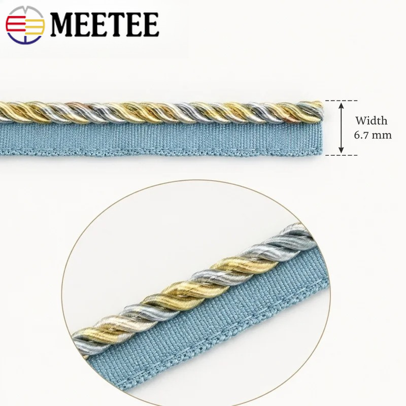 2/5/10/12M Meetee 6mm Zweifarb – Cord Trim Twisted Bewertung und Preis