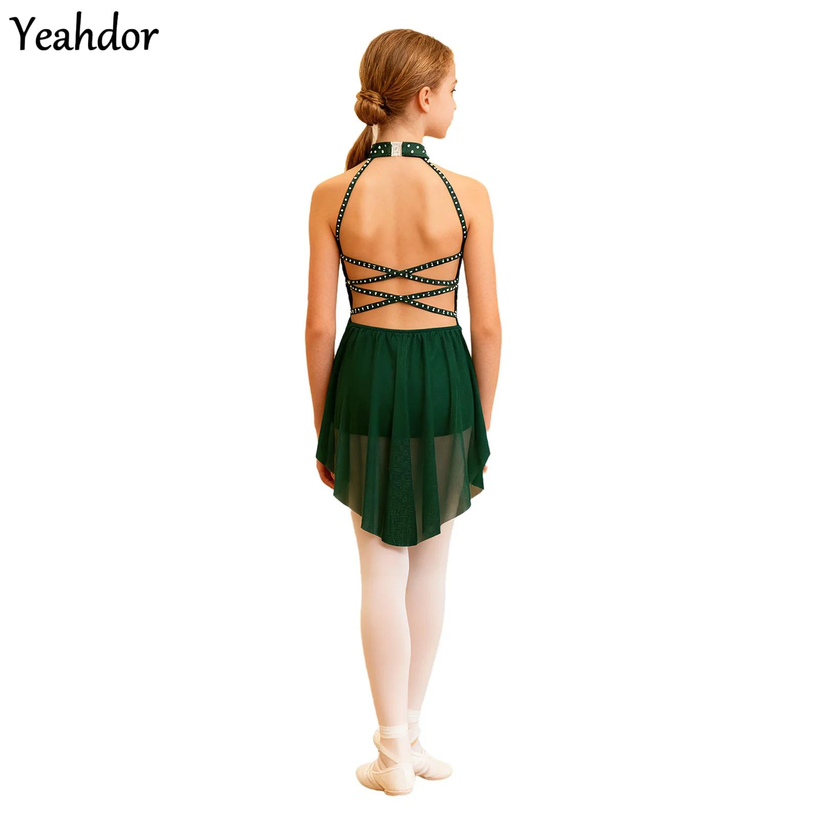 Mädchen Lyrisches Tanzkleid mi – Rhinestone Banding Trim Bewertung und Preis