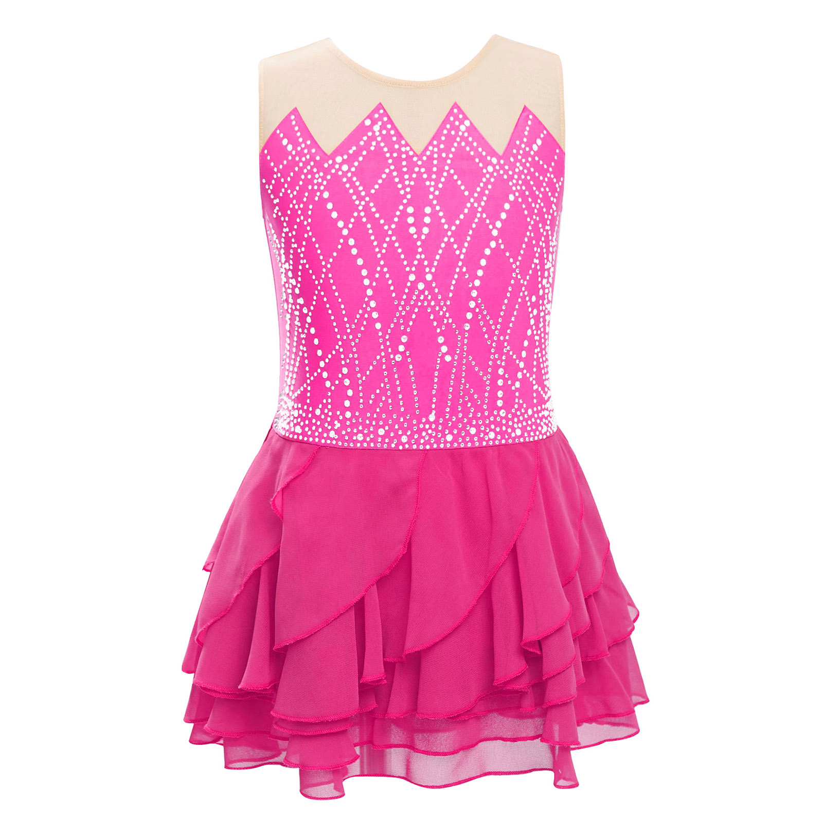 Mädchen Mesh Eiskunstlauf Klei – Rhinestone Banding Trim Bewertung und Preis