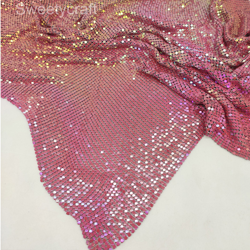 2022 mode Glomesh Flexible Met – Crystal Mesh Fabric Bewertung und Preis