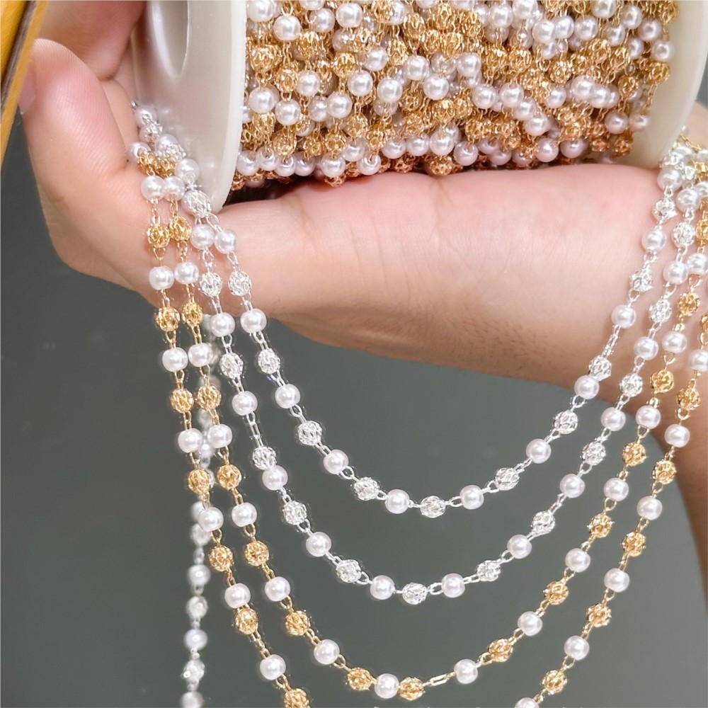 0,5 Meter/1 Meter Kunstperlen- – Pearl Trim Chain Bewertung und Preis